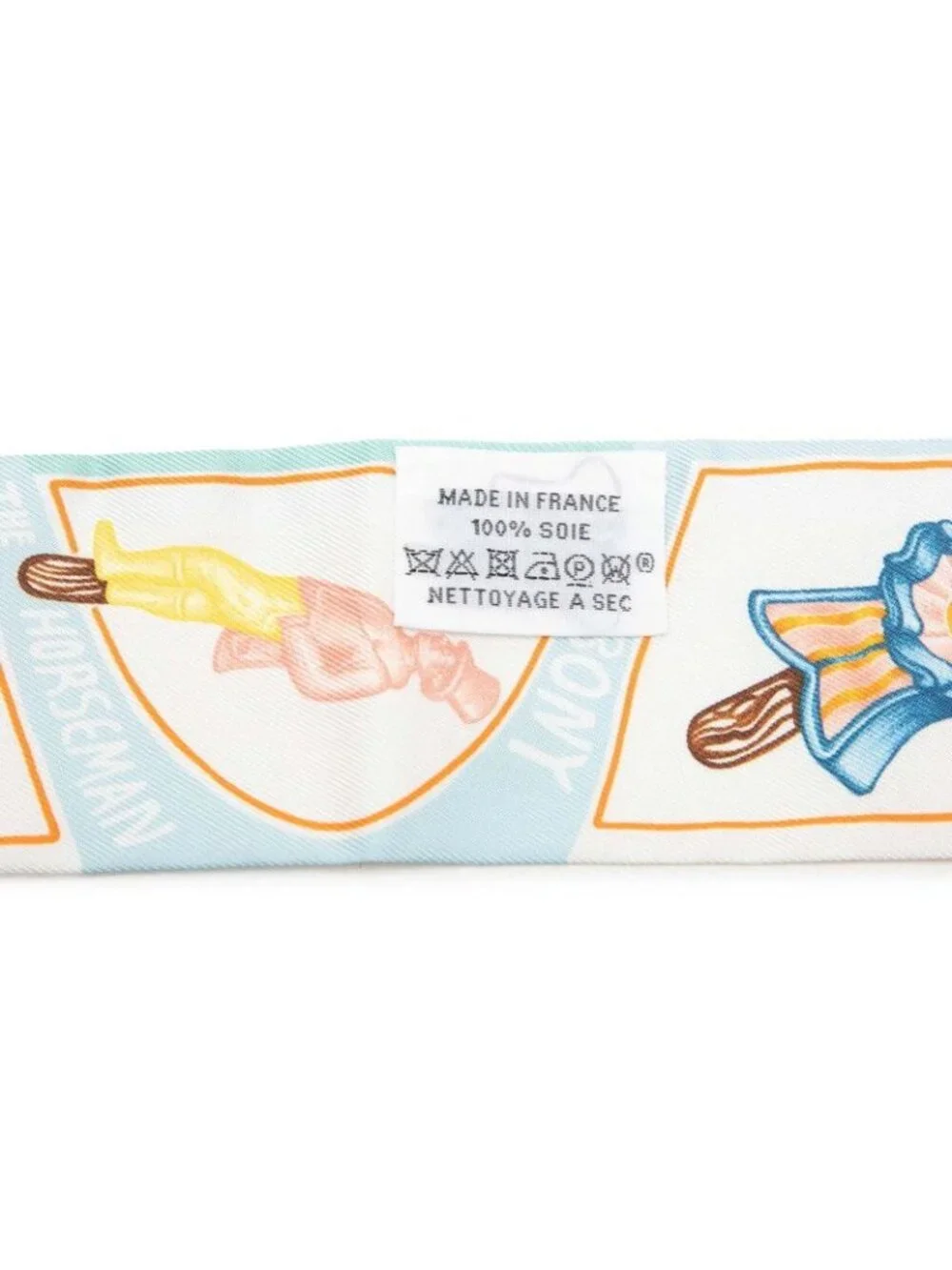 ★SOLD★ Hermes Twill Funny Ice Cream Scarf Blue Multicolor Silk - Picture 4 of 6